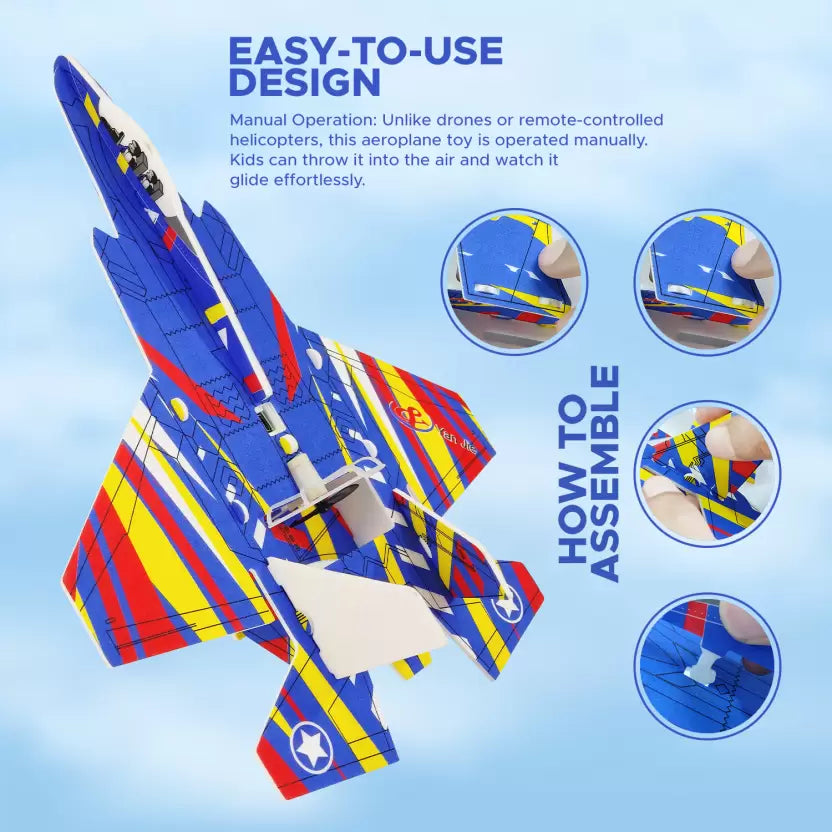 #1 Wishjet -  Airplane Toy, Throwing Foam Plane | New Year Offer