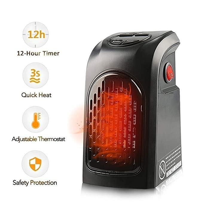 Room Heater- For Home, Office, Camps | with LED Screen | 400 Watts | Portable Wall Heater | Warmer | Mini Blower Heater for Winter