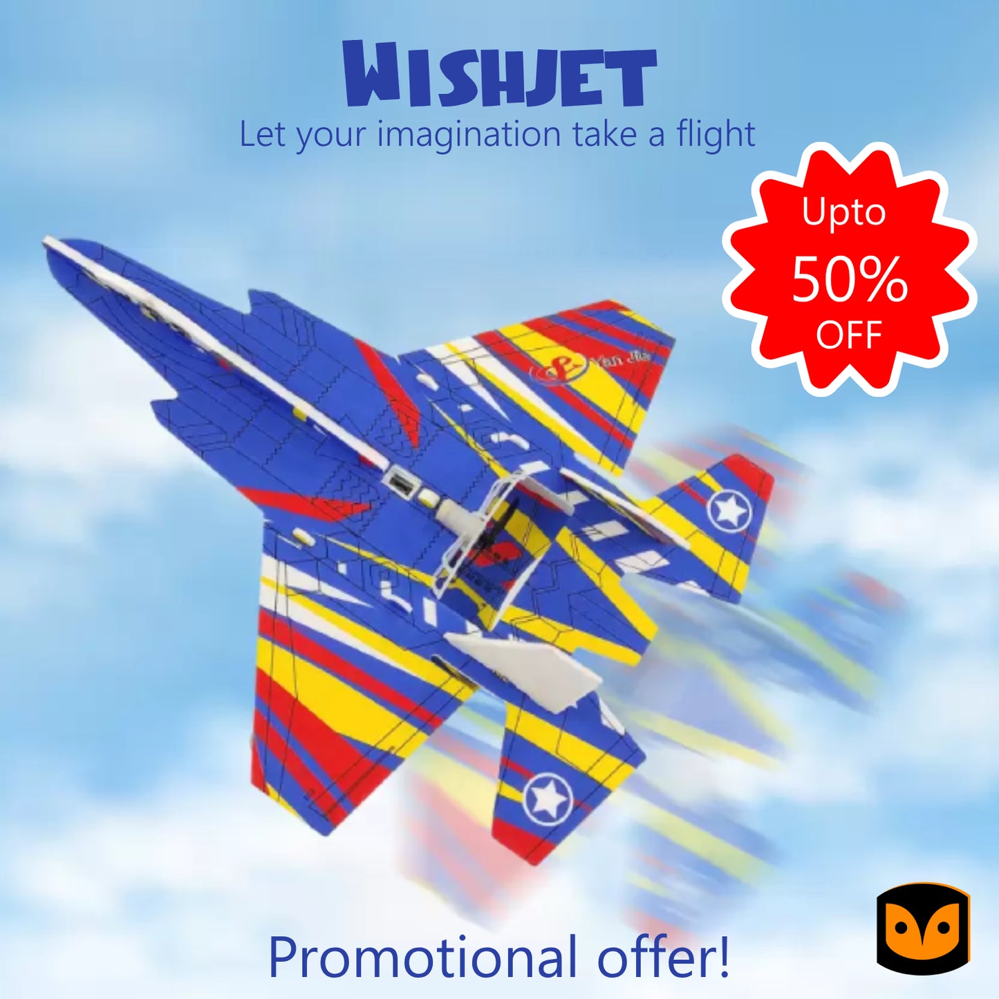 #1 Wishjet -  Airplane Toy, Throwing Foam Plane | New Year Offer